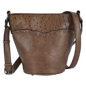 NWT! Justin Brown Western Concealed Carry Crossbody Shoulder Bucket Bag